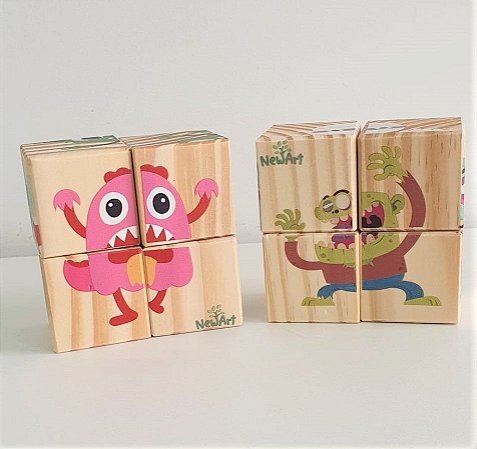 Quebra-Cabeça Cubos Baby Monstros