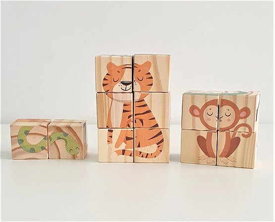 Quebra-Cabeça Cubos Baby Selva