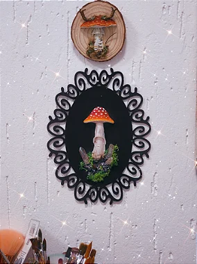 Quadro Cogumelo Gothic core  (MENOR)🖤🍄