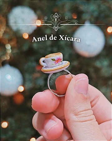 Anel de Xícara romântica ☕️🌸