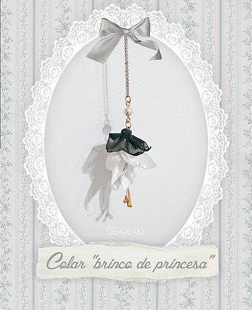 Colar Branco da Flor brinco-de-Princesa