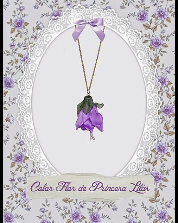 Colar Lilás da Flor brinco-de-Princesa 💜