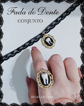Conjunto Fada do Dente (anel+colar) 🦷