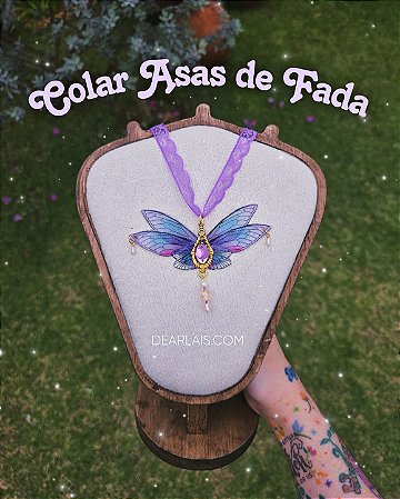 Colar Asas de Fada Roxo 💜​