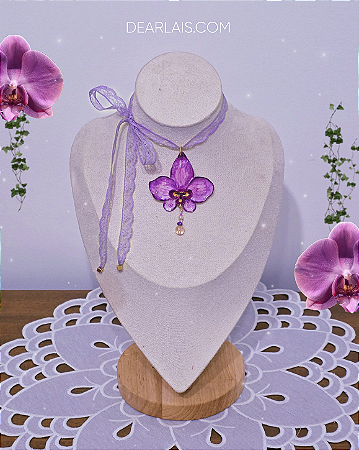 Colar Orquídea Roxa 💜​