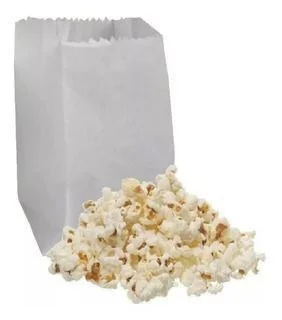 Saco pipoca Mono branco III 14x7,5  Cod 1286