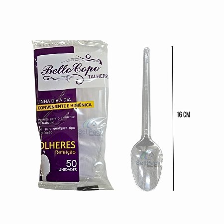Colher refeição cristal  BELLOCOPO (Pct 50un) / Cod 8189