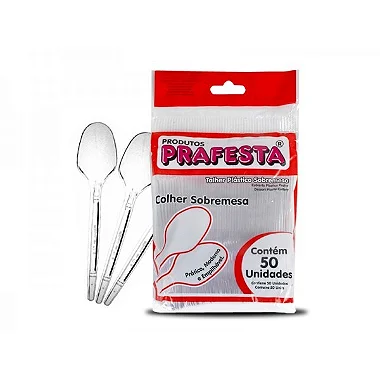 Colher sobremesa cristal  (Pct 50un)  Cod 1226