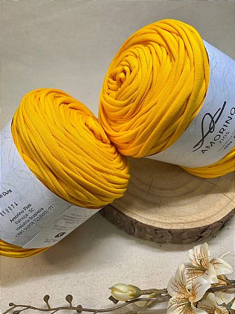 Fio de Malha Premium Amorino 450gr - Amarelo Ouro 26mm