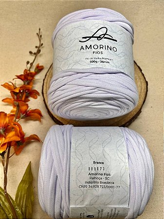 Fio de Malha Premium Amorino 500gr - Branco 36mm