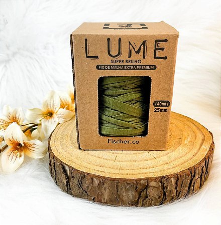 Fio LUME Malha Premium Fischer 25mm - Verde Musgo 140m