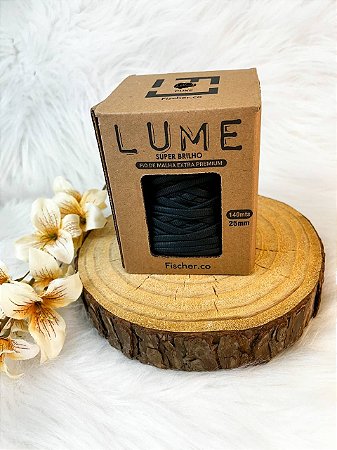 Fio LUME Malha Premium Fischer 25mm - Preto 140m