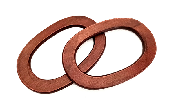 Alça Madeira Círculo - Oval