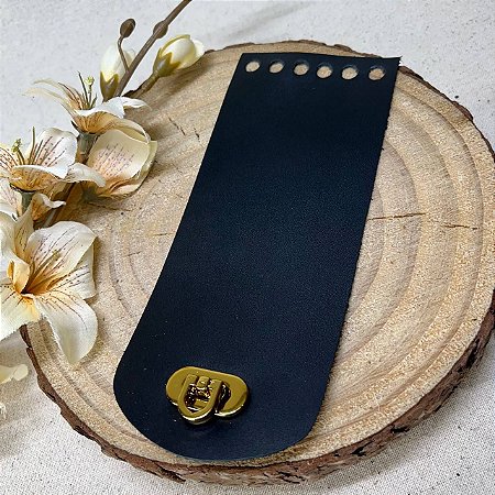 Aba Cantil - Preto com Dourado