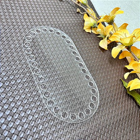 Acrilico Oval 9x17cm (Porta Vinho) - Transparente