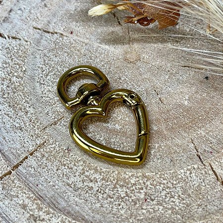Coração Articulado 2,2x3,5cm Dourado