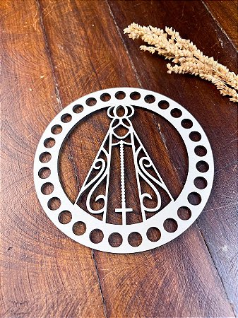 MDF Mandala N.Senhora Corpo 13cm - Branco