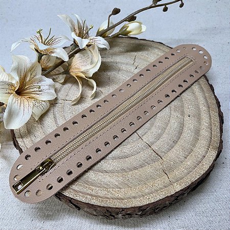 Ziper Oval 5x25cm - Caramelo Claro