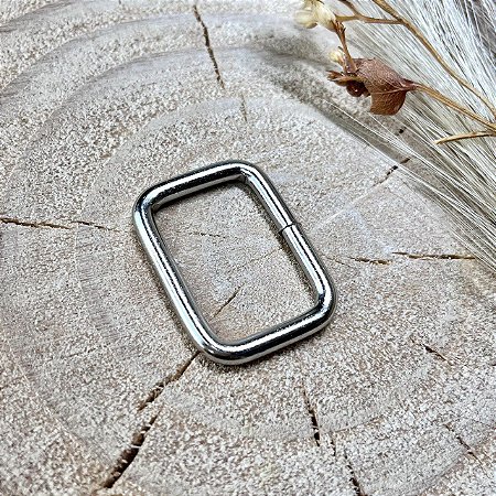Argola Retangular 20x30mm Níquel