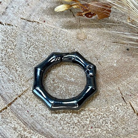 Argola Articulada Octagonal 19mm Ônix