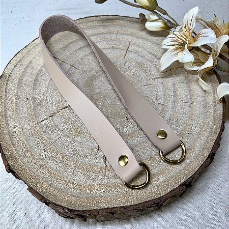 Meia Alça 2x40cm Caramelo Claro & Dourado