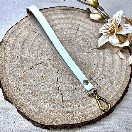 Alça Clutch 1x20cm Bege & Dourado