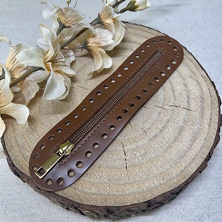 Ziper Oval 5x25cm - Marrom