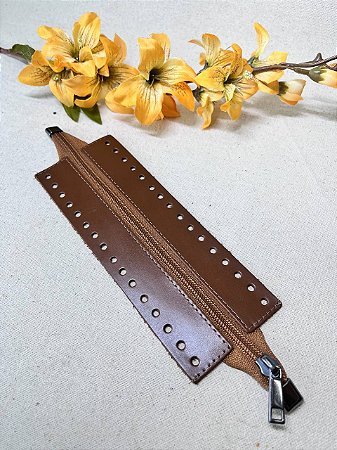 Ziper  com Ponteira 7x20cm - Marrom/Ônix