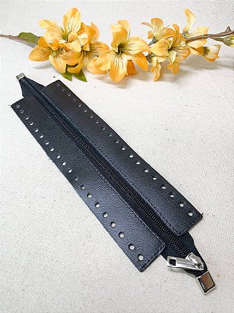 Ziper  com Ponteira 7x25cm - Preto/Níquel