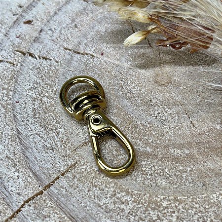 Mosquetão 3,5x1cm Dourado