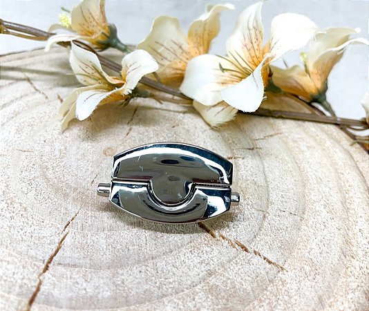 Fecho Bolsa Metal Botão Níquel