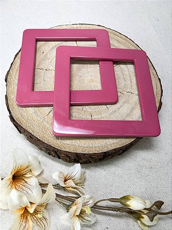 Alça Resina Quadrada - Goiaba