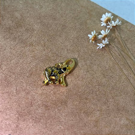 Pingente Elefante Dourado