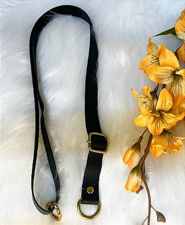 Alça Transversal 2x130cm - Preto & Dourado