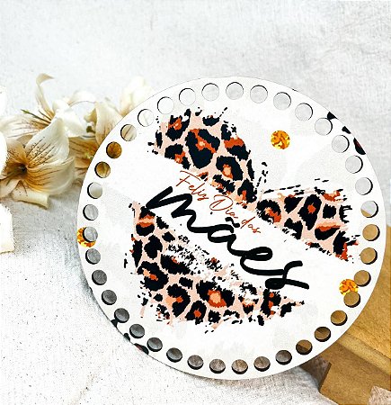 MDF Redondo 15cm - Estampa Feliz Dia das Mães IV