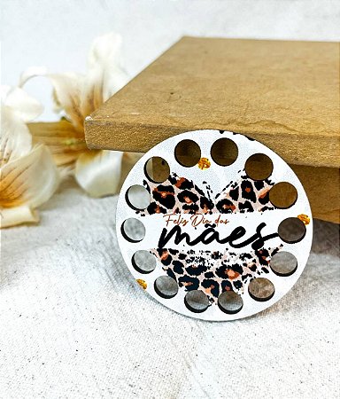MDF Redondo 6cm - Estampa Feliz Dia das Mães IV