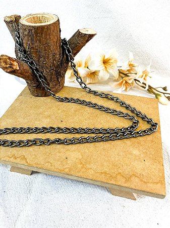 Corrente Alumínio Grumet 2,5mm x 1 Metro - Ônix