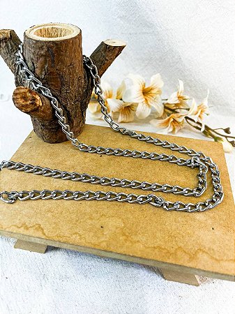 Corrente Alumínio Grumet 2,5mm x 1 Metro - Níquel