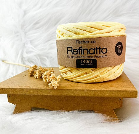 Fio Malha Premium Fischer Refinatto 15mm - Amarelo Bebe
