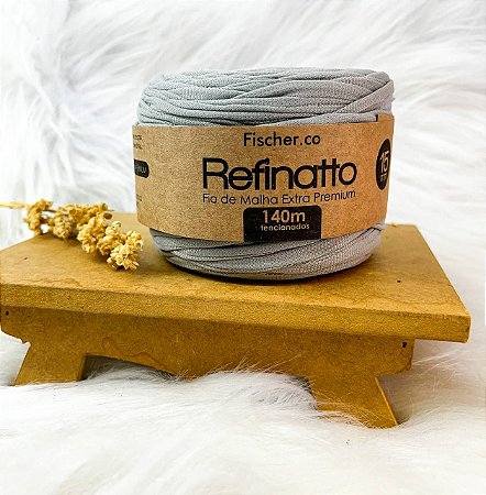 Fio Malha Premium Fischer Refinatto 15mm - Cinza/Aluminio