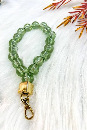 Alça Resina Queen Bee Clutch - Mixing Baby Green & Dourado