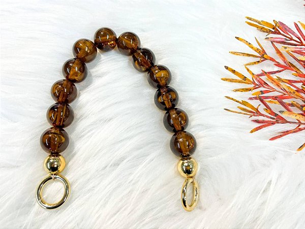 Alça Resina Queen Bee de Mão - Mixing Bronze & Dourado
