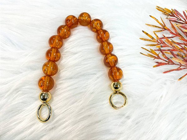 Alça Resina Queen Bee de Mão - Mixing Guaraná & Dourado