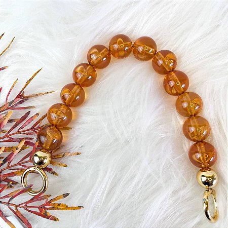 Alça Resina Queen Bee de Mão - Mixing Sisal & Dourado