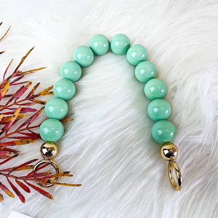 Alça Resina Queen Bee de Mão - Cloro & Dourado