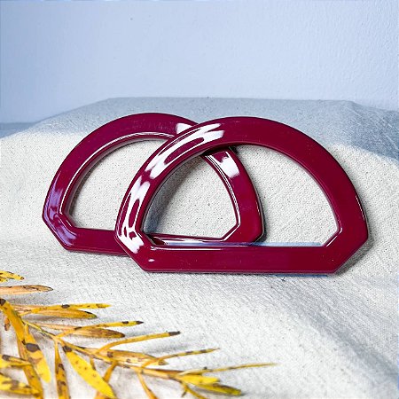 Alça Resina Meia Argola - Wine