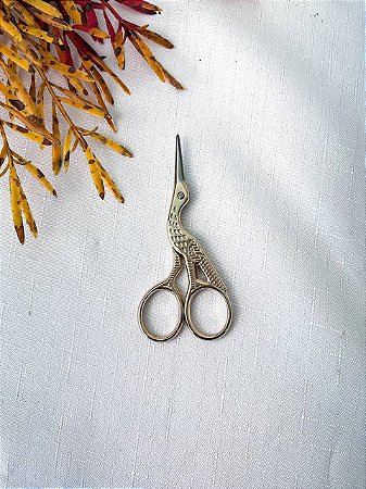 Tesoura Pássaro Dourado (Mini) - 9,5cm