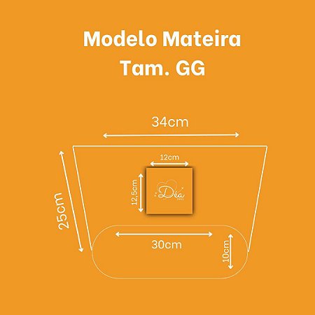 Forro Bolsa - Oval GG (10X30cm Fundo) - Liso Off White