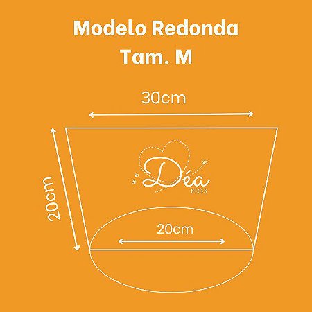 Forro Bolsa - Redondo M (20X20cm Fundo) - Liso Off White
