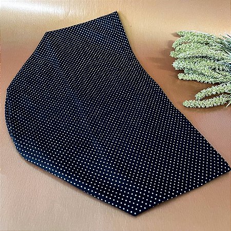 Forro Bolsa - Redondo M (20X20cm Fundo) - Poá Preto e Branco